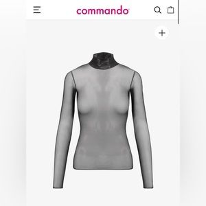 Commando Chic Mesh Long Sleeve Turtleneck NEW with Tag